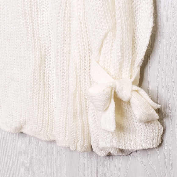 Project Naadam Bell Sleeve Off White Knit Sweater - Picture 3 of 7